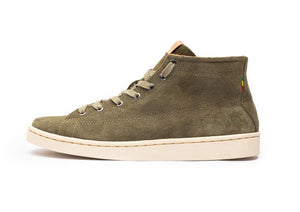 Nkrumah Olive Green Suede