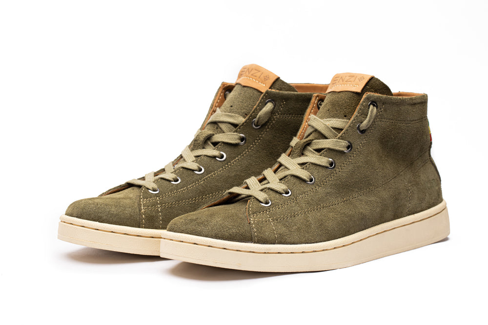
                
                    Load image into Gallery viewer, Nkrumah Olive Green Suede
                
            